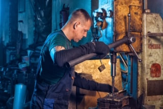 A man working in a production plant