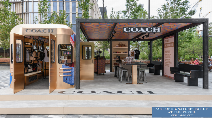 Coach signature pop up at the Vessel in New York City