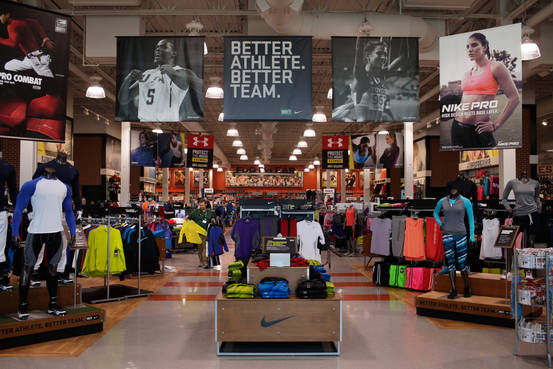 Interior of a Dick's Sporting Goods store