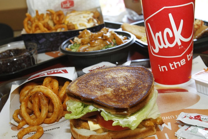 Various meals from Jack in the Box