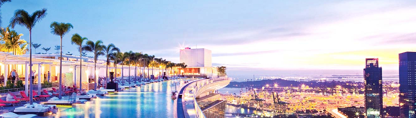 Marina Bay Sands infinity pool in Singapore