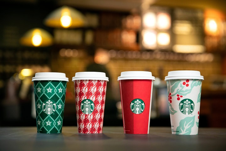 Starbucks holiday collection reusable mugs