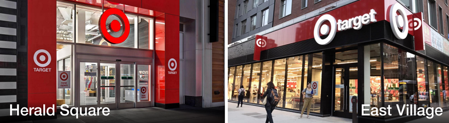 A few of Target's shopping locations